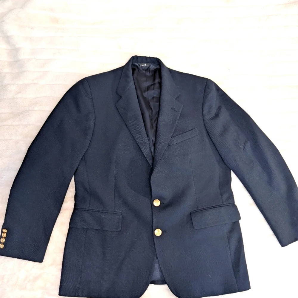 Chaps‎ Ralph Lauren Vtg. Navy Blue Blazer with Gold Buttons Single Breasted 43R